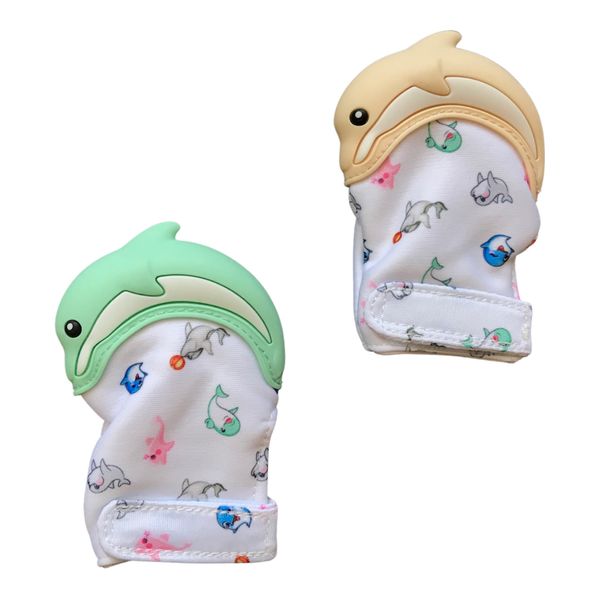 

Варежка прорезыватель 2шт Borjay "Dolphins" Разные цвета DSSMY3786