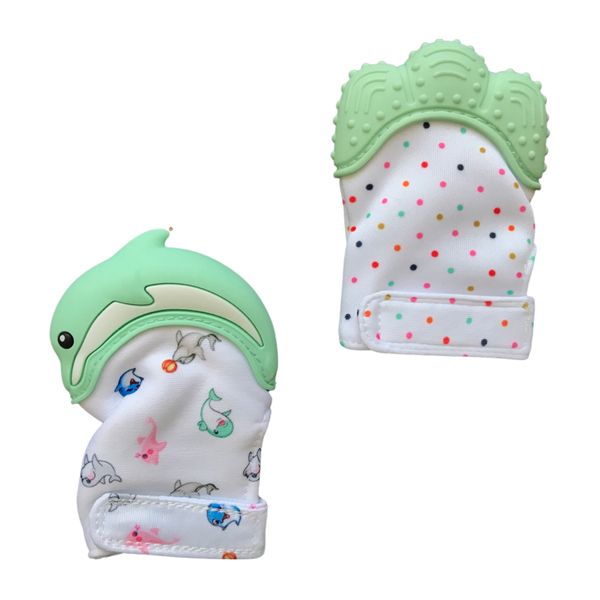 

Перчатка грызунок 2шт Borjay "Paw and Dolphin" Mint PADSM3786