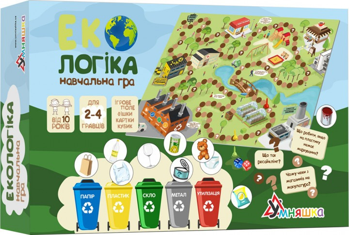 

Детская настольная обучающая игра "Экологика" (1319-UM) на укр. языке УМНЯШКА