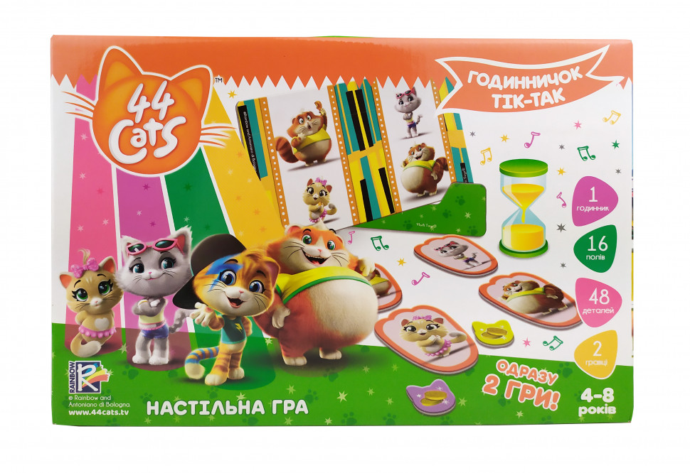 

Настольная игра 44 Cats "Часики Тик-Так" VT8055-26 на укр. языке Vladi Toys
