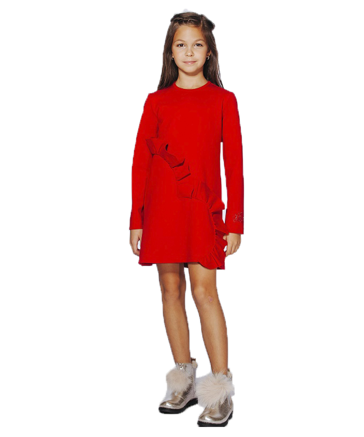 

Платье с рюшами "Сердце" Lukas Kids 140 красный(9359)