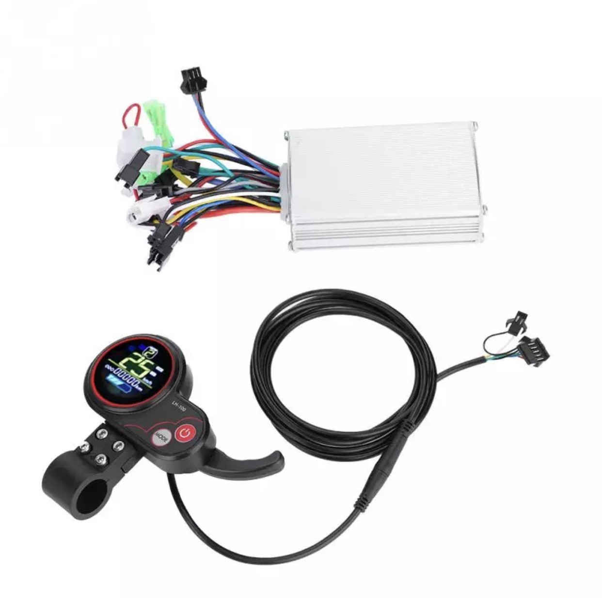 

Контроллер 48v / 350w на электросамокат с ручкой газа куркового типа + LCD