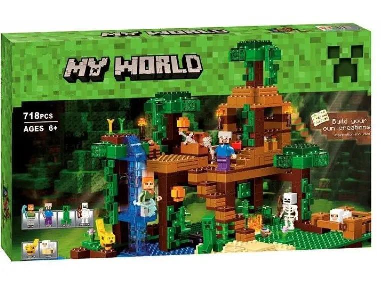 

Детский конструктор Мy World 10471 Домик на дереве в джунглях 718 деталей