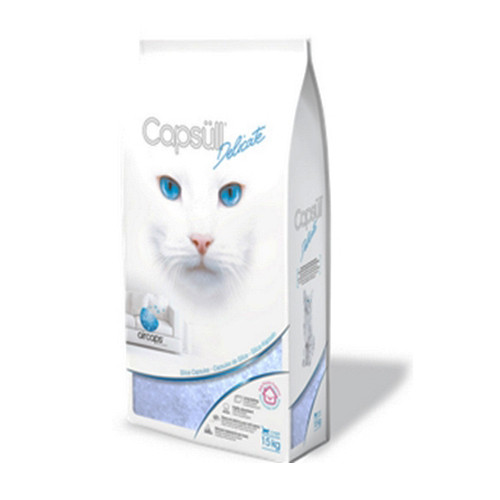

Кварцевый впитывающий наполнитель Capsull Delicate (baby powder) для туалетов кошек капсулы 3 мм 6 кг