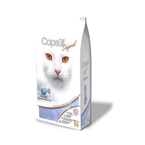 

Кварцевый наполнитель Capsull Original (baby powder) для туалетов кошек кристаллы 1-8 мм 7.2 кг