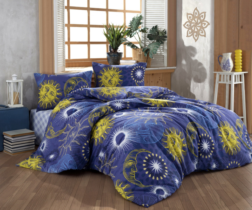 

Постельное белье бязь голд LightHouse Sun Moon евро 2200000551344