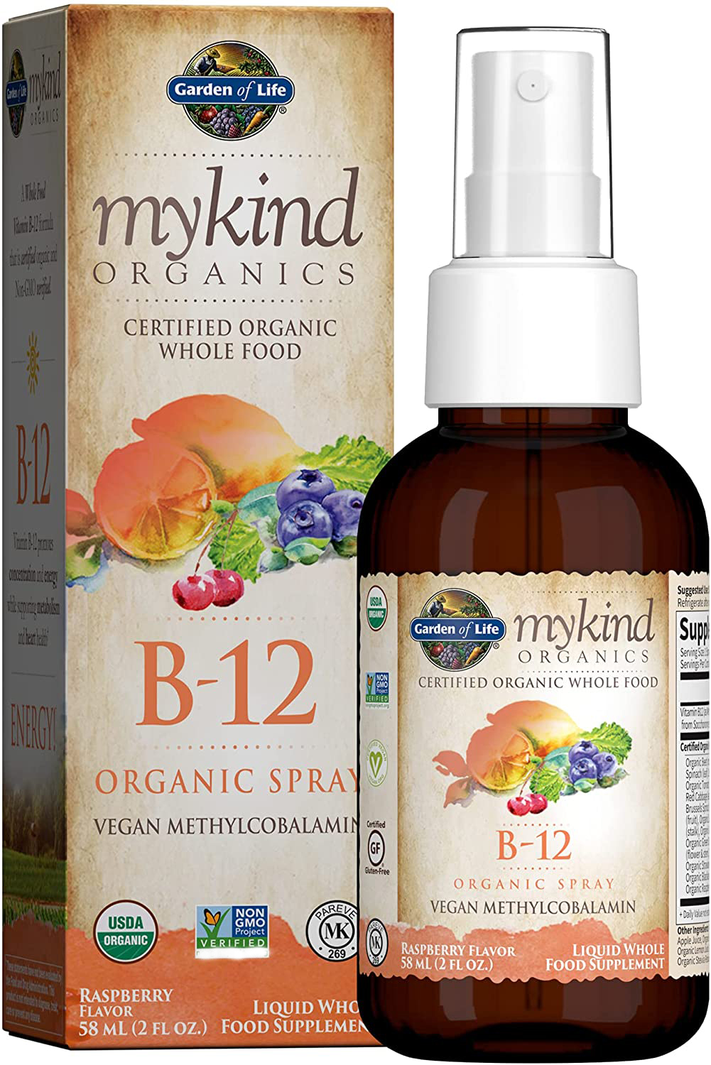 

Garden Of Life My Kind Organics B12 Spray 58 мл (4384303871)