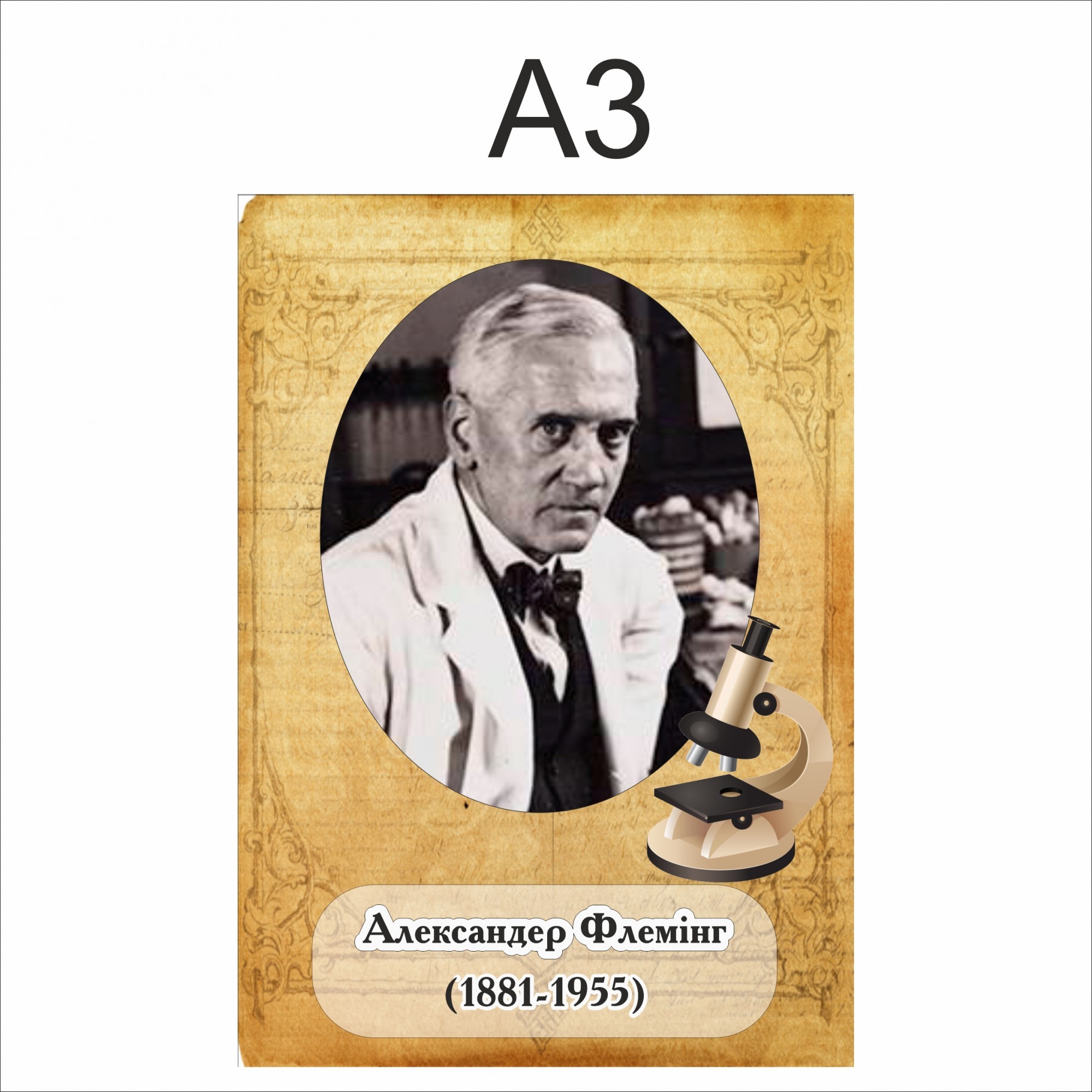 

Портрет Vivay Александер Флемінг А3 (6805)