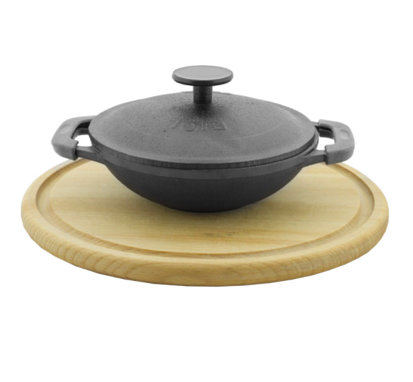 

WOK БИОЛ (порционный с доской) чугунный матовая эмаль 14 см