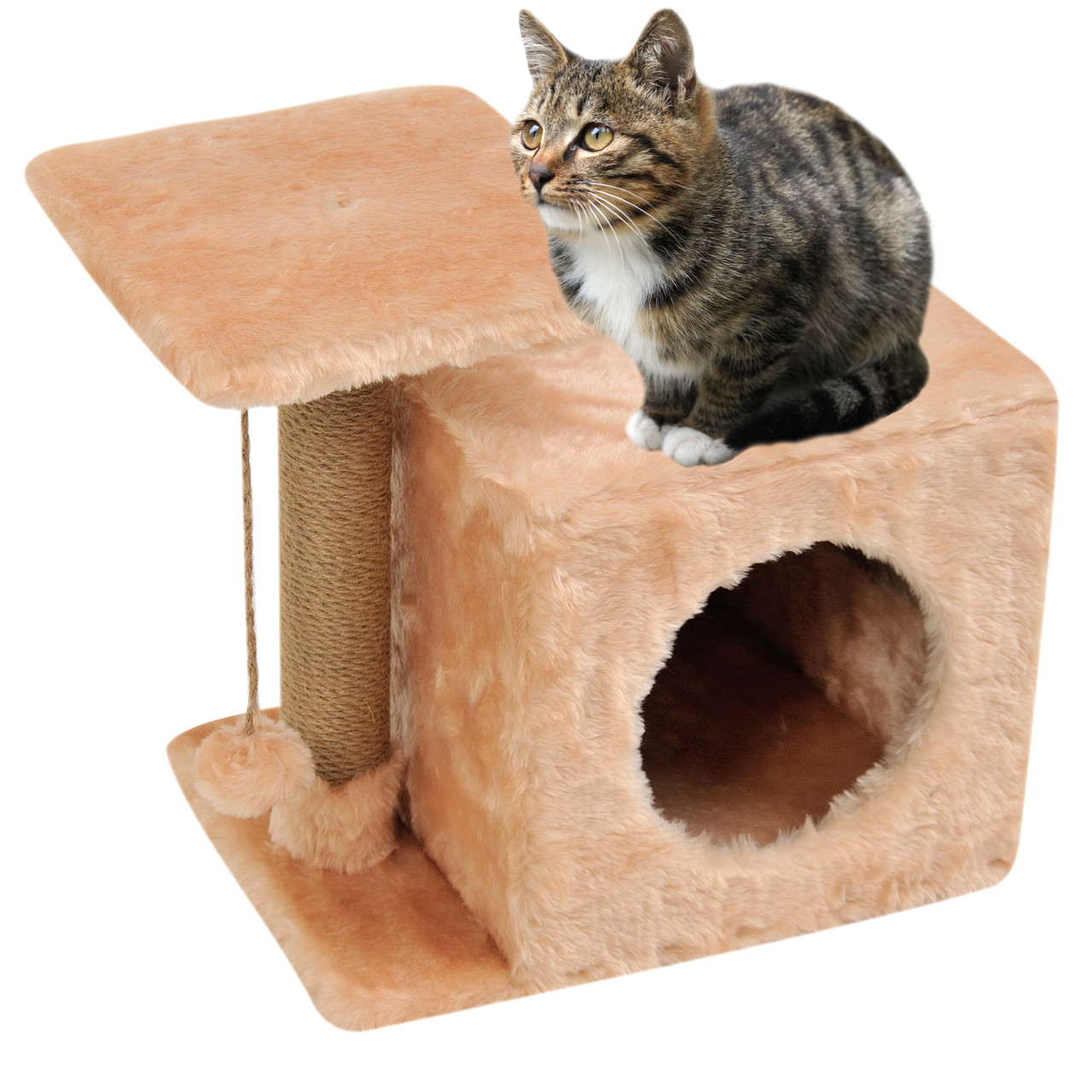 

Домик когтеточка (дряпка, драпак) Cat Houses. Разборной, Милана Бежевый