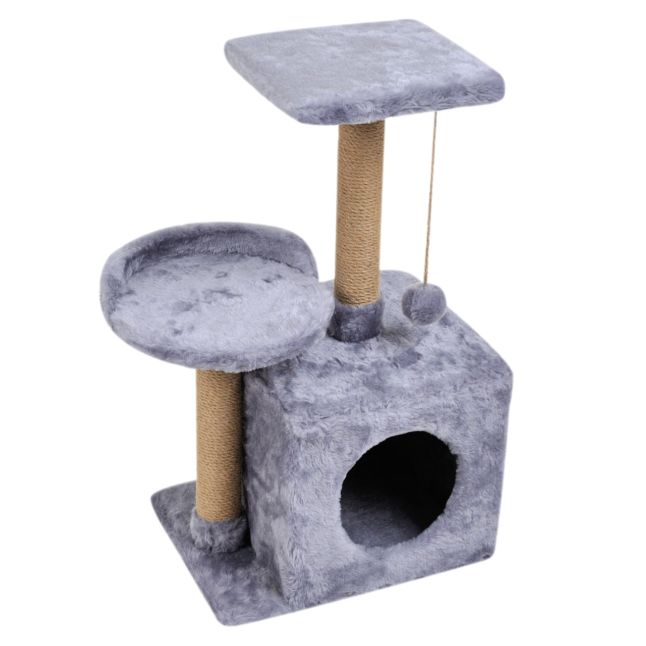 

Домик когтеточка (дряпка, драпак) Cat Houses. Разборной, Бусинка Серый