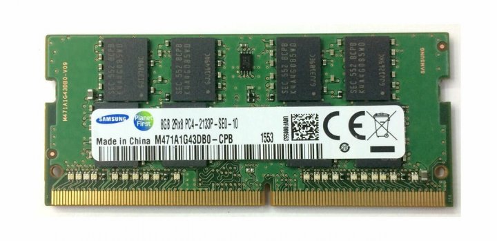

Оперативная память 8GB, DDR4, 2133MHz для ноутбука Б/У 5308