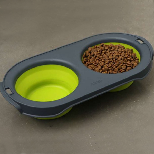 

Двойная мисочка для корма DEXAS Collapsible Pet Feeder 240 мл зеленая