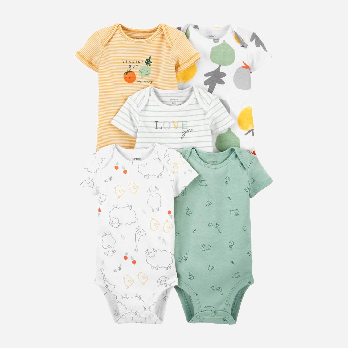 

Боди-футболка Carters 1L773510 46-55 см 5 шт Multicolor