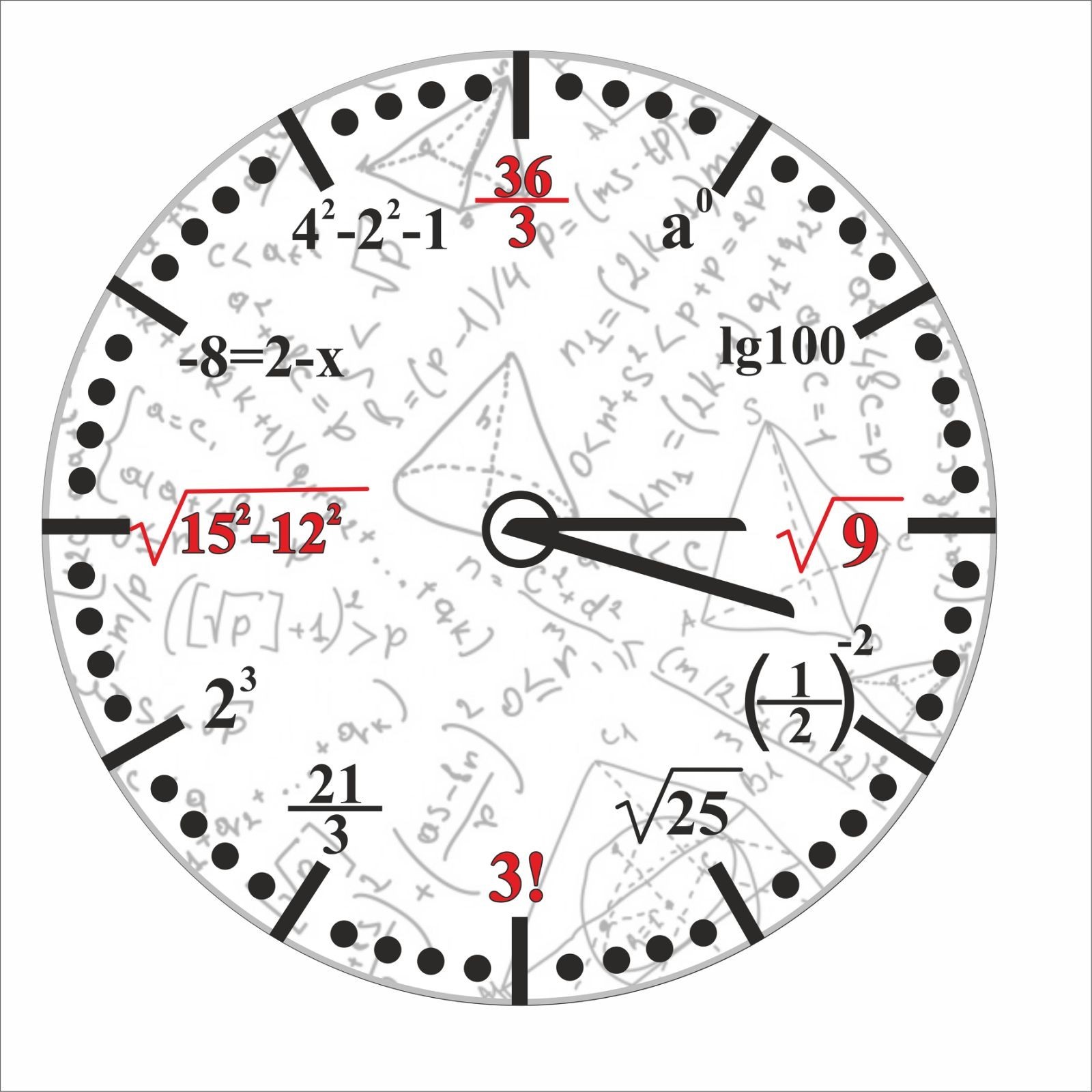 

Настінний годинник Vivay Формули 55 см (7057)