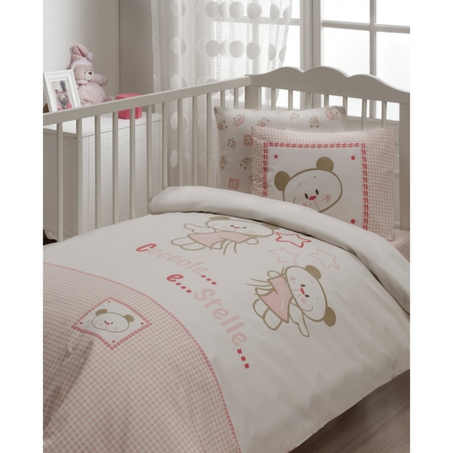 

Детское постельное белье с одеялом и защитой кроватки Karaca Home Stella Для новорожденных (7 предметов) турция, ранфорс
