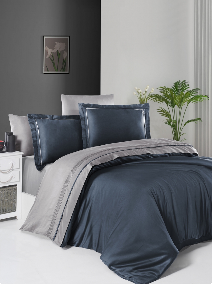 

Постельное белье First Choice Denim Grey Евро турция, сатин де люкс