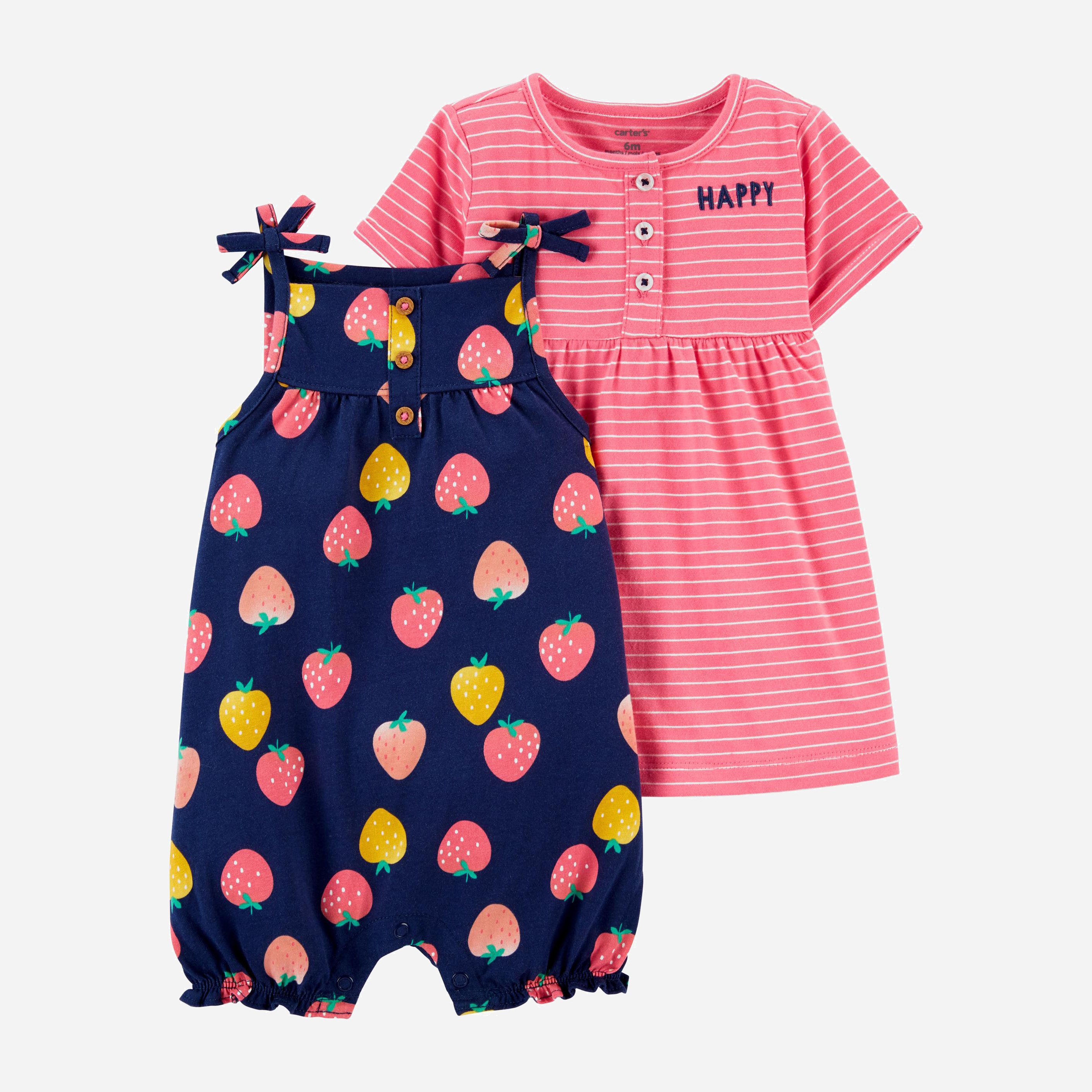 

Комплект (платье + комбинезон + трусики) Carters 1K657810 81-86 см Multicolor