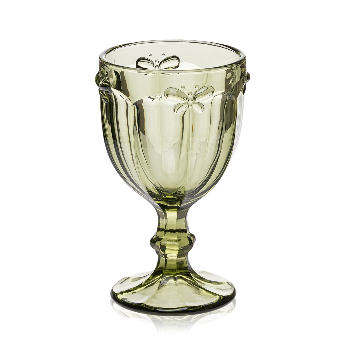 

Набор бокалов для вина из цветного стекла Glassware 6 шт 300 мл Изумрудный (Бабочка) 1730В