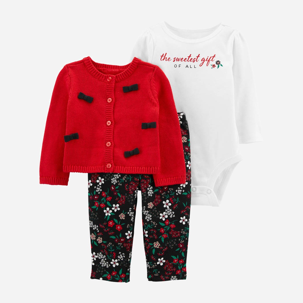 

Комплект (кардиган + боди + лосины) Carters 1M082110 69-72 см Multicolor