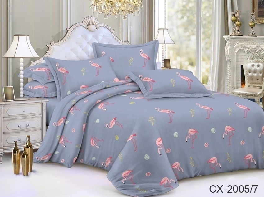 

Комплект постельного белья TAG tekstil Евро Серый