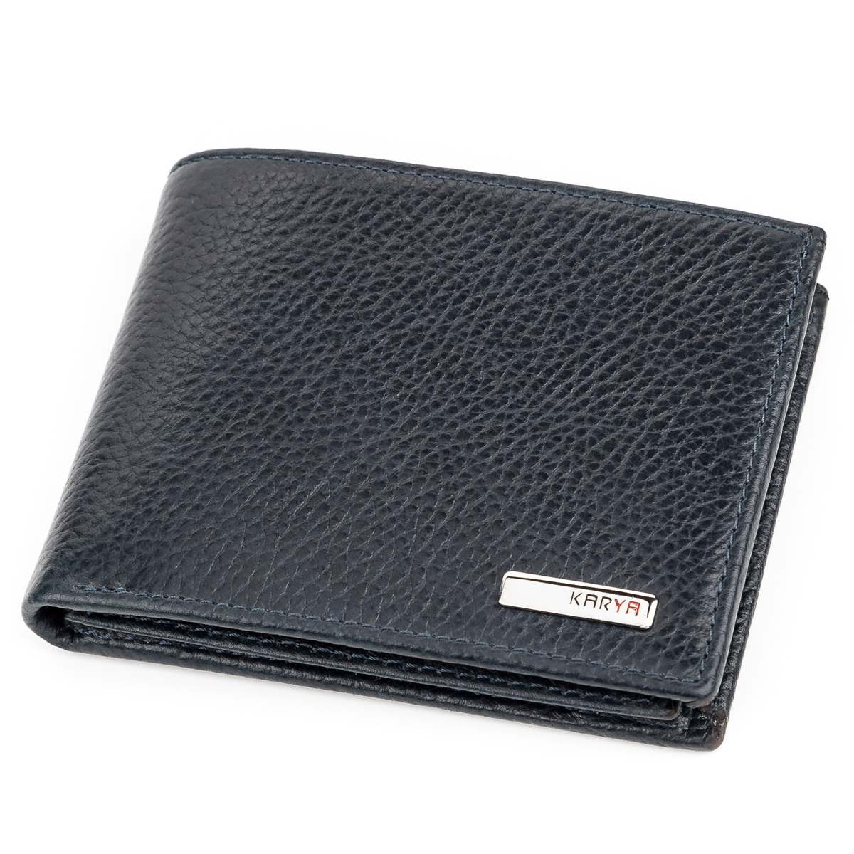 

Кожаное мужское портмоне KARYA 11,5х9 см Синий
