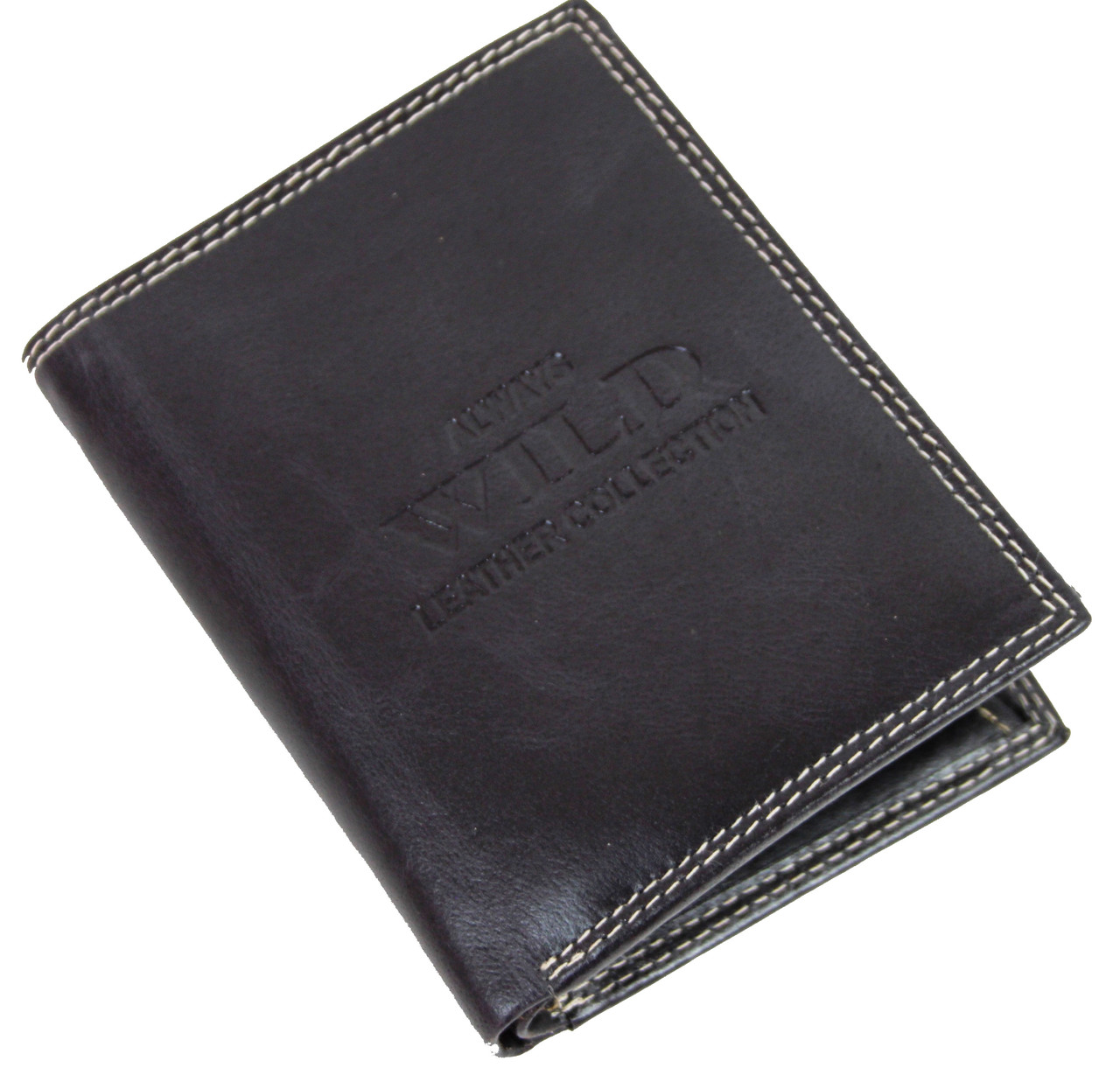 

Кожаное мужское портмоне Always Wild 12,5х9,5х2,5 см Черный