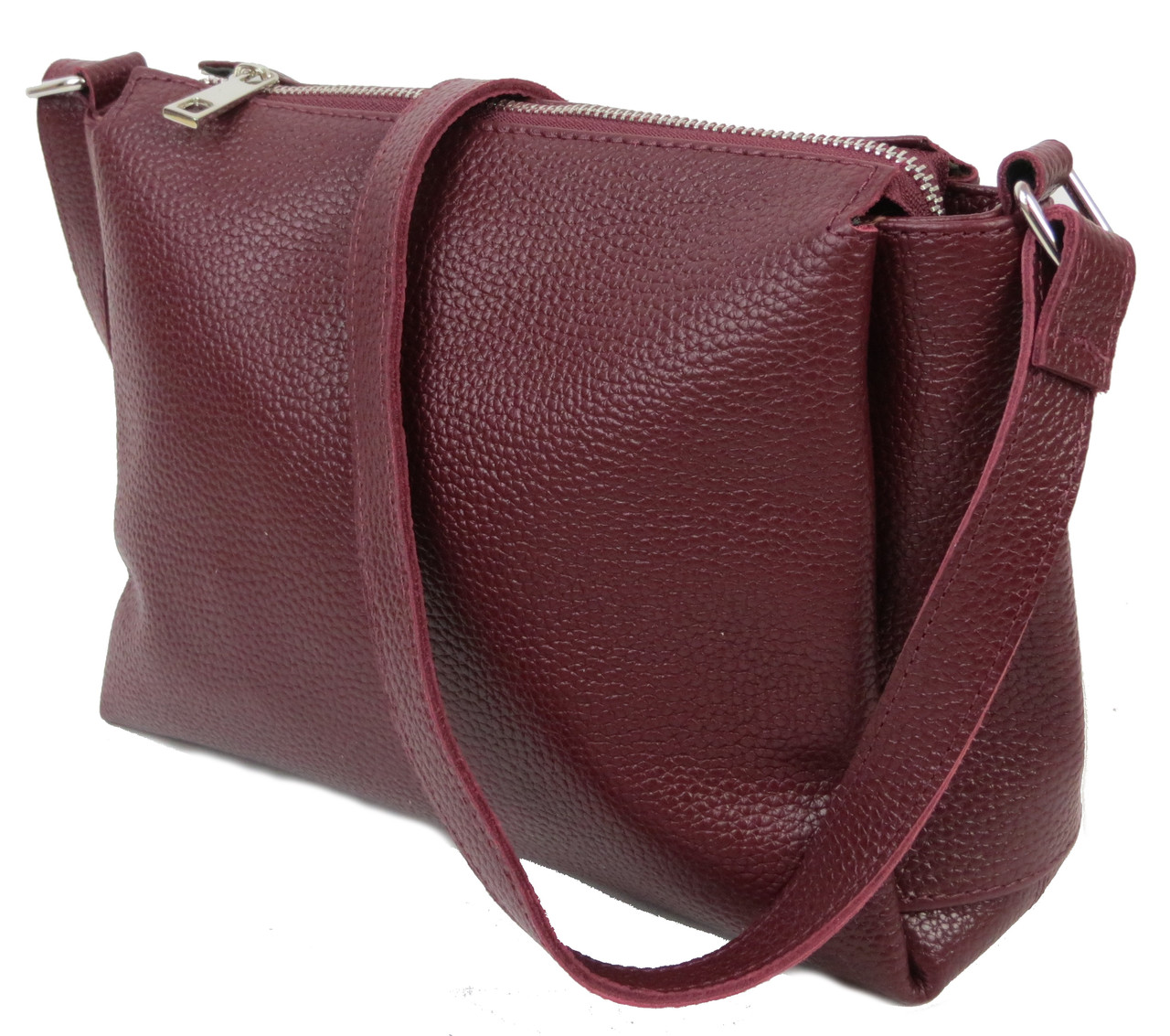 

Кожаная сумка женская Wallaby 31х19,5х9 см Бордовый
