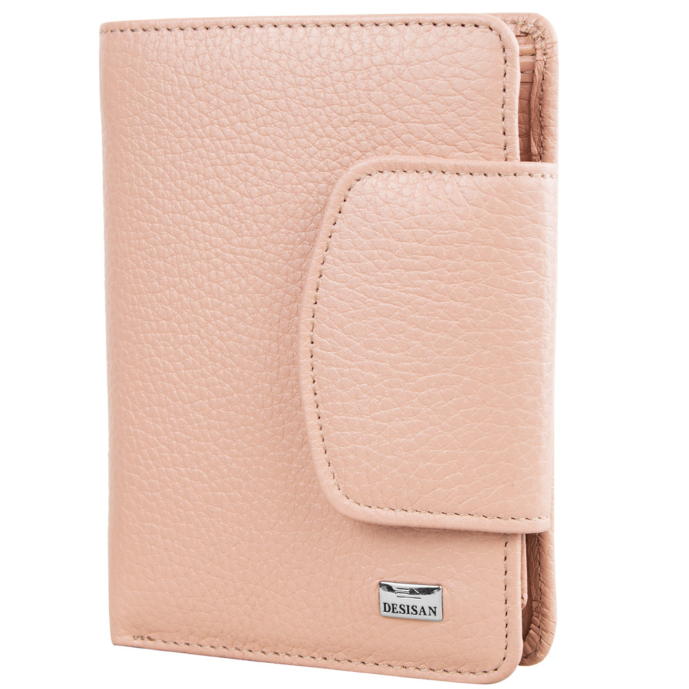 

Кожаный кошелек женский Desisan 13,5х10,5х2,5 см Розовый
