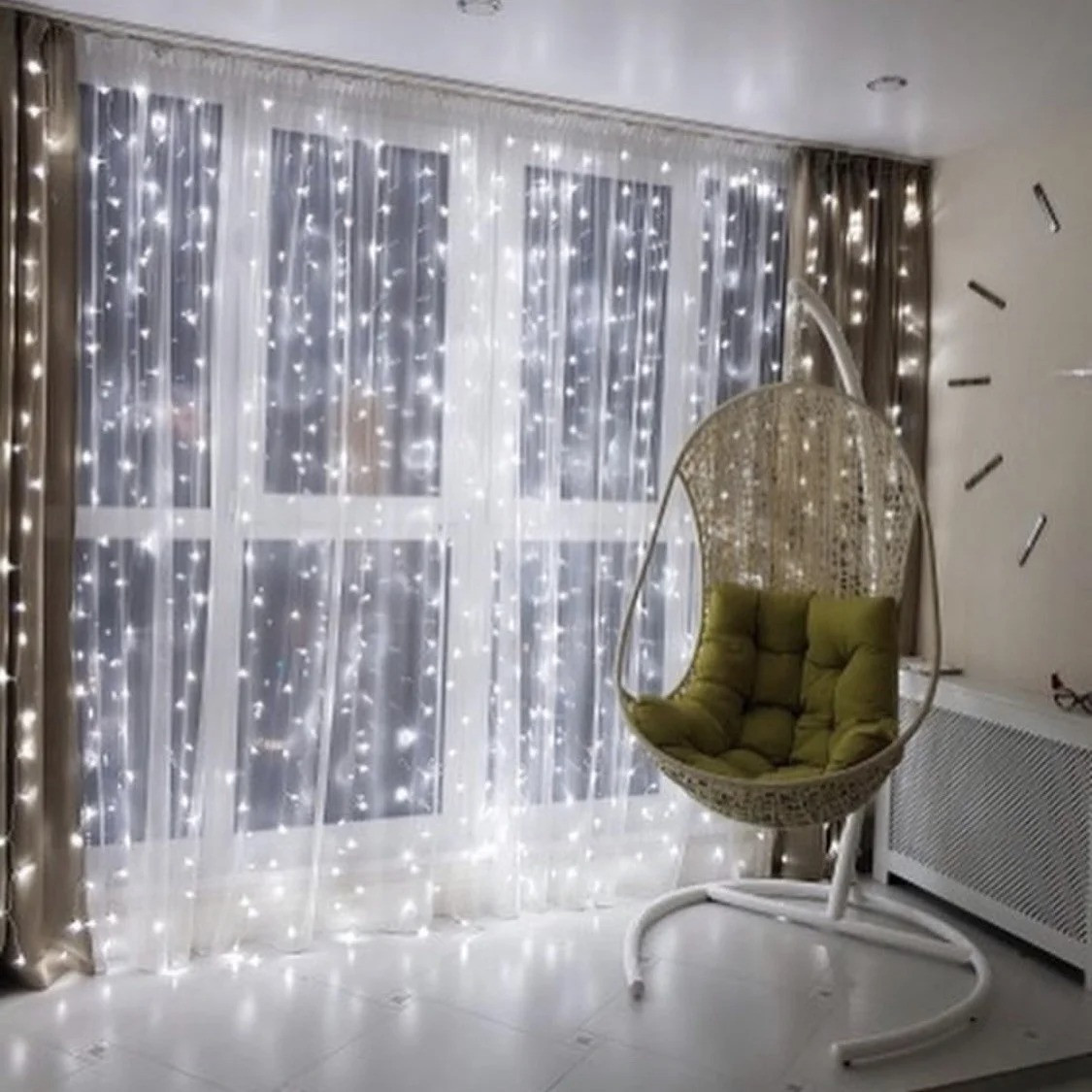 

Гирлянда штора 425LED 3х2.5м 220В 8 режимов Garland RD-230 Белый (М-438)