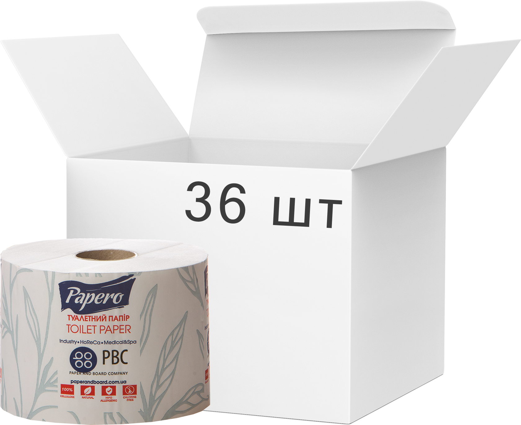 Акція на Упаковка туалетной бумаги Papero 50 метров 36 рулонов (11305290165) від Rozetka UA