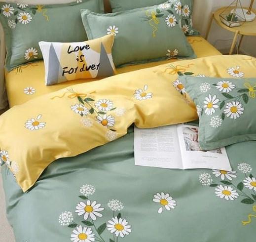 

Комплект постельного белья Krispol Ромашки двуспальный GOLD LUX 180*220(420.15000.1.2)