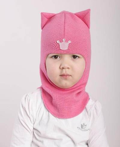 

Шапка-шлем детский для девочки Beezy весна - осень 1750-02-20 модель Кошка р. 1 (47-49 см)