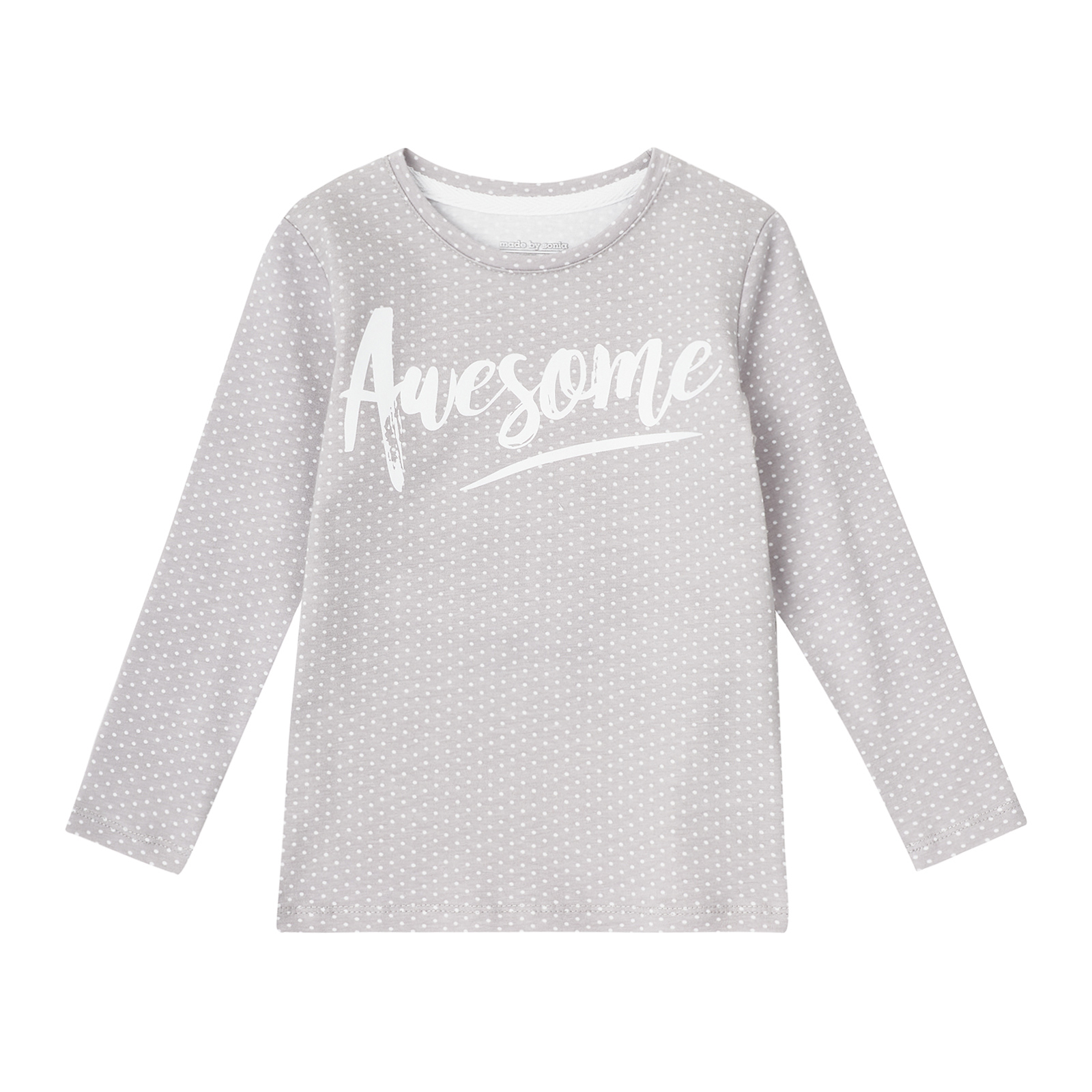 

6223 Лонгслів "Awesome", колір - світло-сірий 128 (8 років)