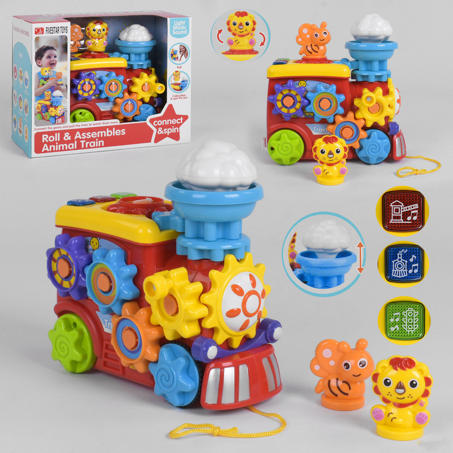 

Развивающая музыкальная игрушка паровоз-каталка Fivestar Toys (35862)