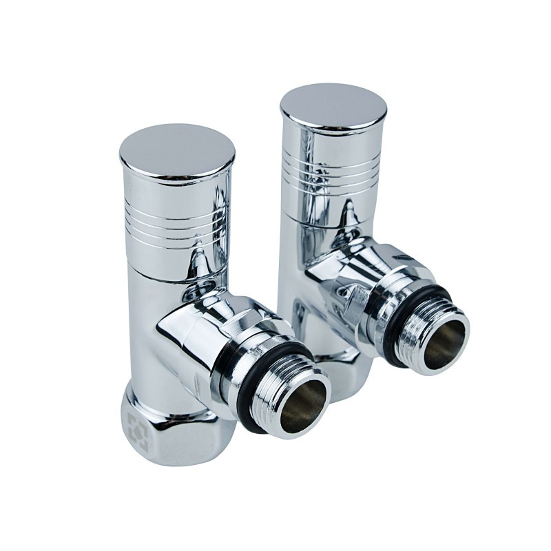 

Радиаторный комплект кранов угловой Raftec Chrome RV-2012 1/2"x1/2"