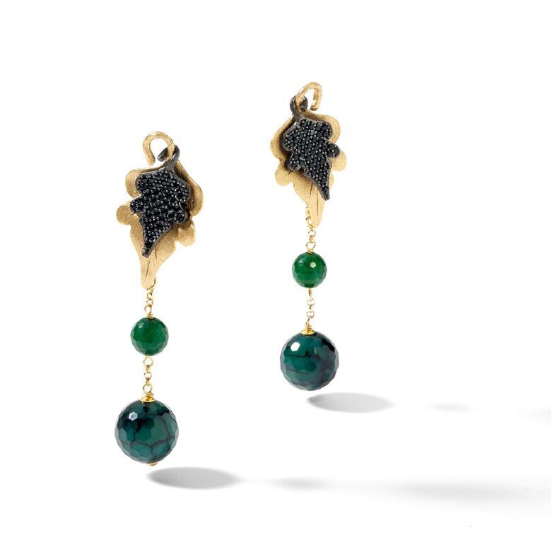 

Длинные серьги Misis с подвесками из камней 2100000091713