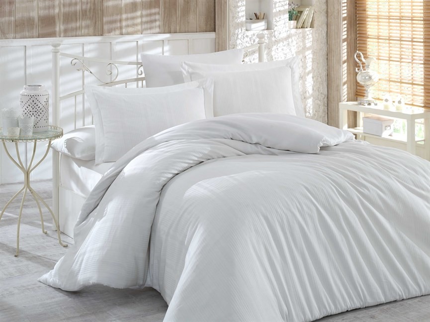 

Постельное белье Hobby Exclusive Sateen Diamond Stripe кремовый евро 8698499128996