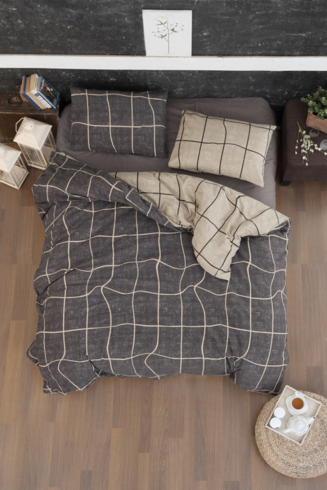 

Постельное белье фланель First Choice Adonis brown евро m017293