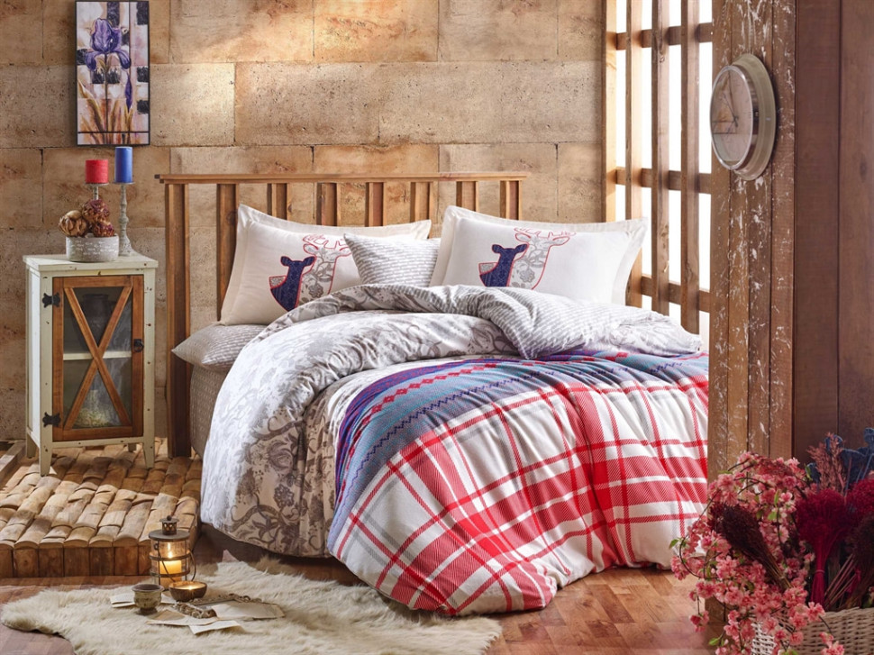 

Постельное белье Flannel Hobby Valentina серый евро 8698499140233