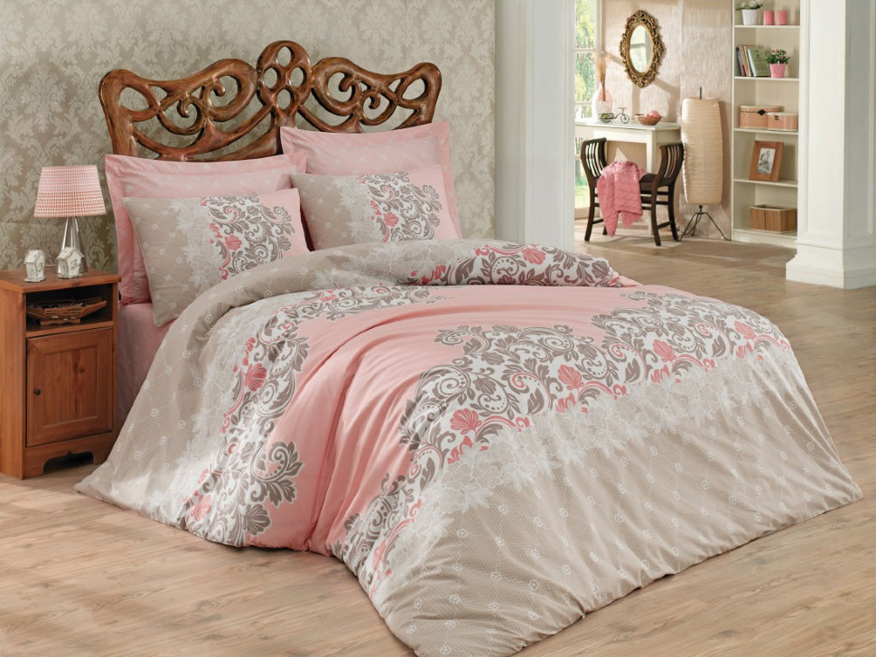 

Постельное белье Cotton Box Megan Bej евро 010077360