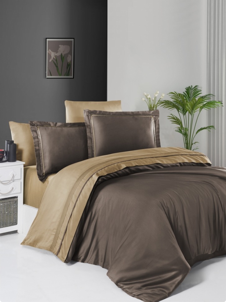 

Постельный комплект First Choice S-24 Serenity brown & caramel евро m017878
