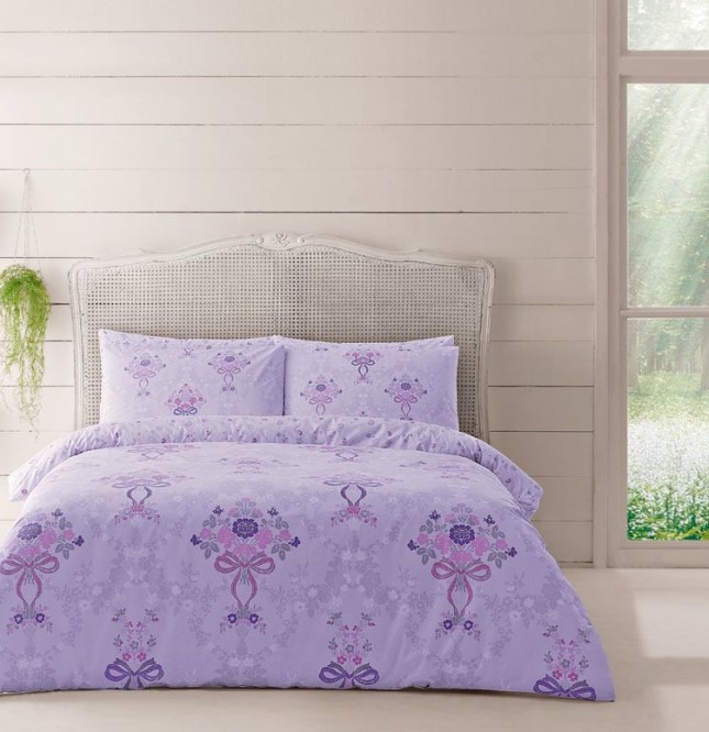 

Постельное белье ранфорс TAC Evan lila King Size 60111159