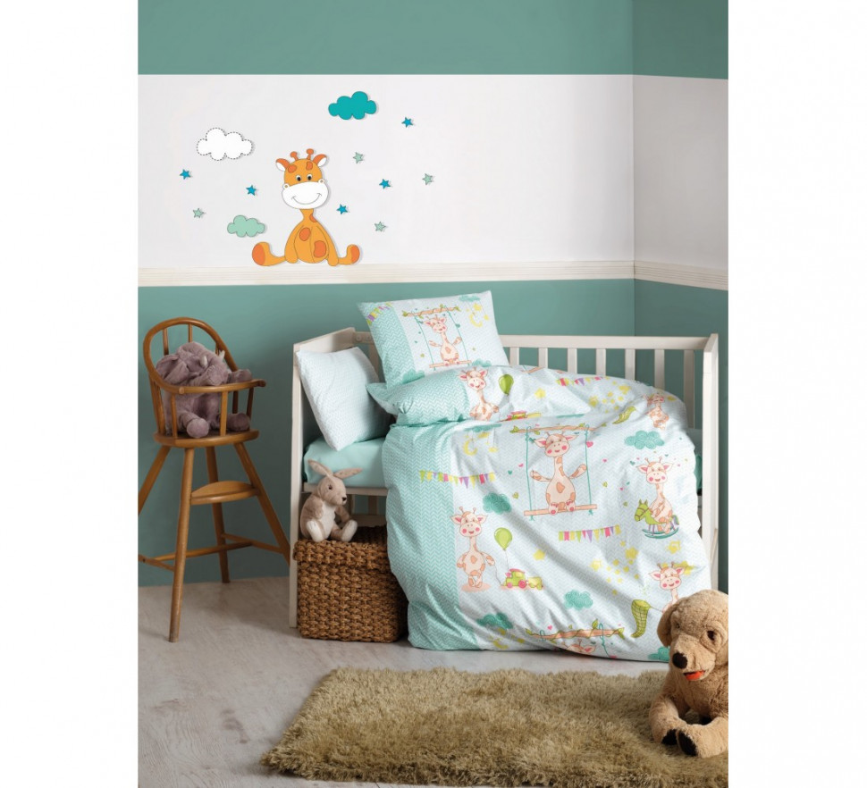 

КПБ для новорожденных Cotton Box Zurafa yesil 100x150 08007798