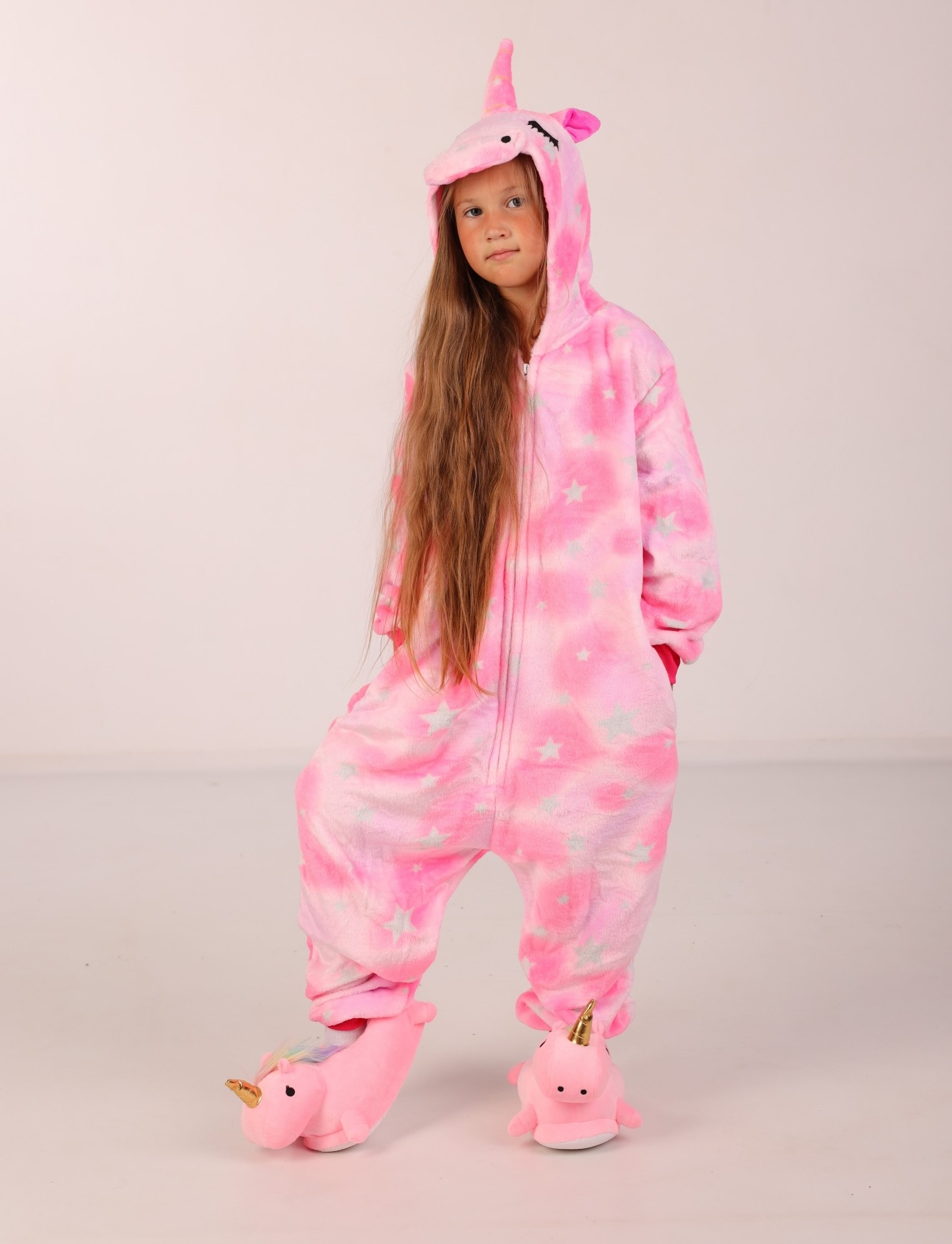 

Пижама Кигуруми Детская Для Девочек Kigurumi Единорог со Звездами Магический Розовый 90 - 100 см. (2006)