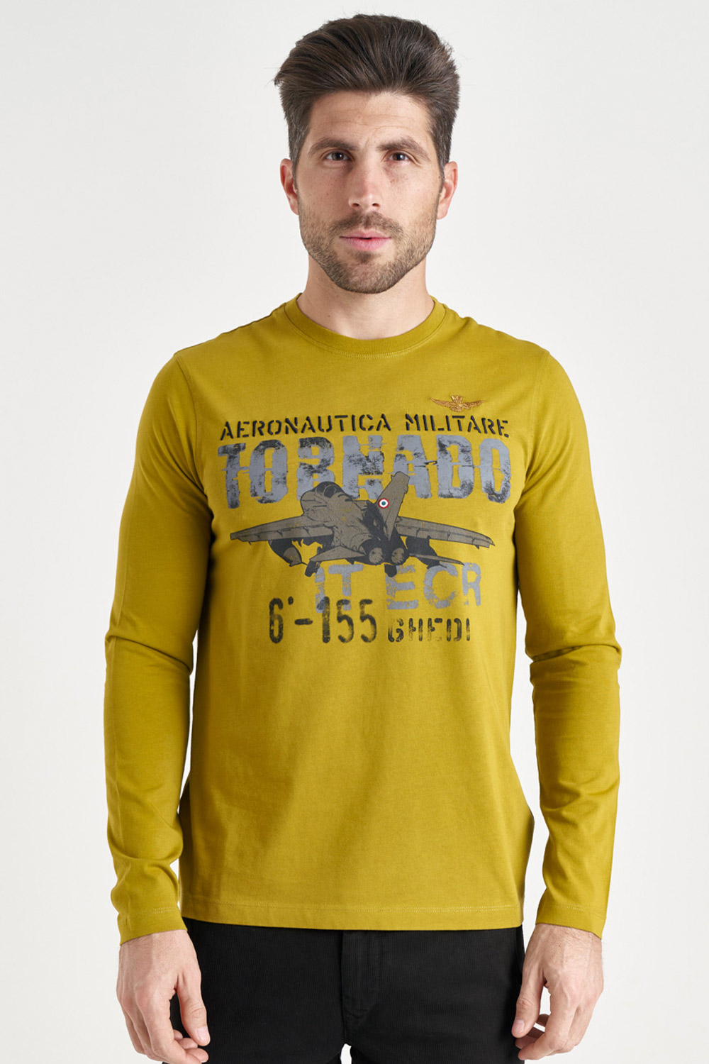 

Желтый мужской лонгслив Aeronautica Militare 4427 L