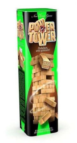 

Развивающая настольная игра Джанга VEGA POWER TOWER 7802DT, 56 блоков Danko Toys Зеленый