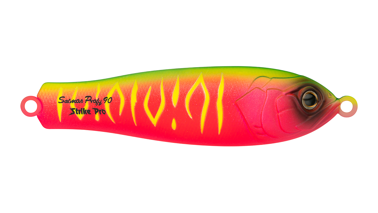 

Блесна колеблющаяся Strike Pro Salmon Profy 90, 90 мм, 22,4 гр, Тройник, цвет: A230S Watermelon Mat Tiger, (PST-03C#A230S-A230S) (145586)