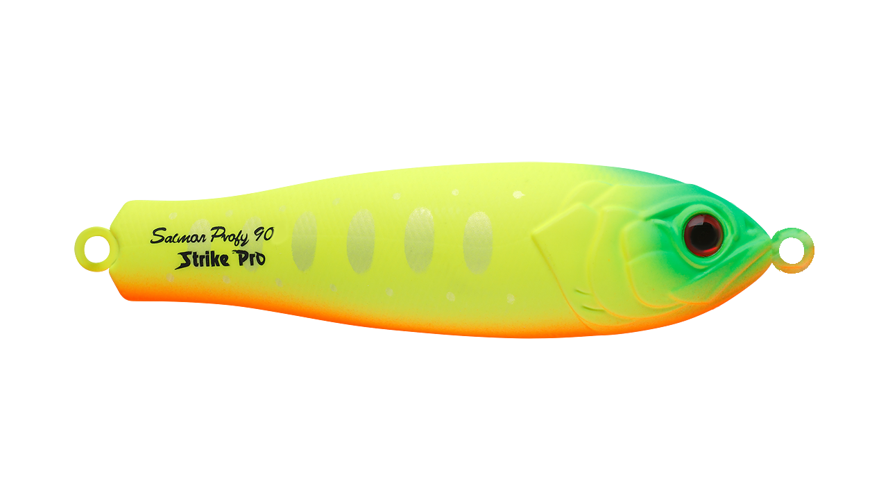 

Блесна колеблющаяся Strike Pro Salmon Profy 150, 150 мм, 94 гр, Тройник, цвет: A178S Lemon Mat Tiger, (PST-03B#A178S-A178S) (145575)