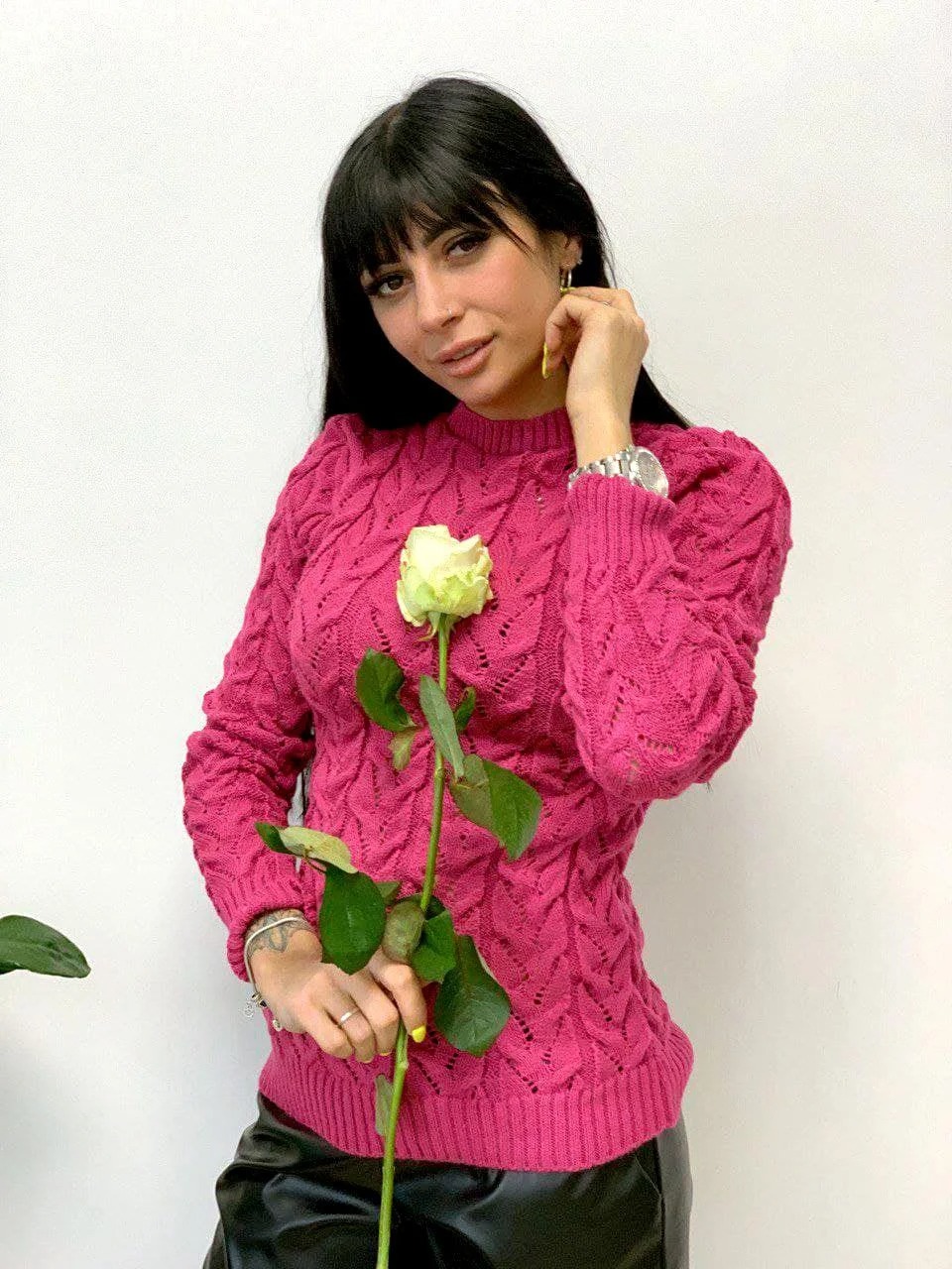 

Fashions • Свитер с косами Далила Fashions - малина (793-аш, Fashions • Свитер с косами Далила Fashions 42-48 малина (793-аш)
